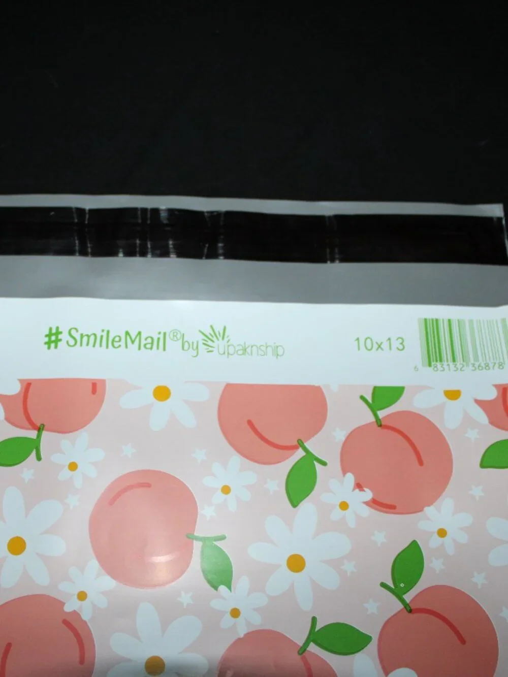 50 pcs - 25 10x13 Juicy Peaches Poly Mailers & 25 10x13 Clear Self Seal Bags